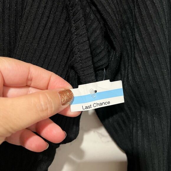 Eloquii Dress Womens Plus 14/16 Wrap Belted Long Sleeve Ribbed Cut-Outs - Picture 2 of 7